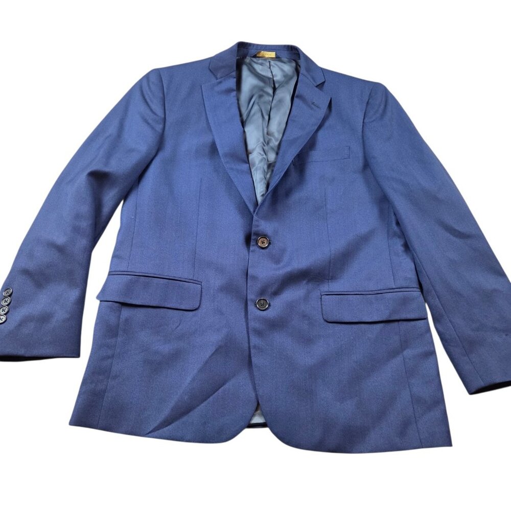 Brooks Brothers Regent Blazer 40S Blue Drago Wool Lined Sport Coat Flaw*
